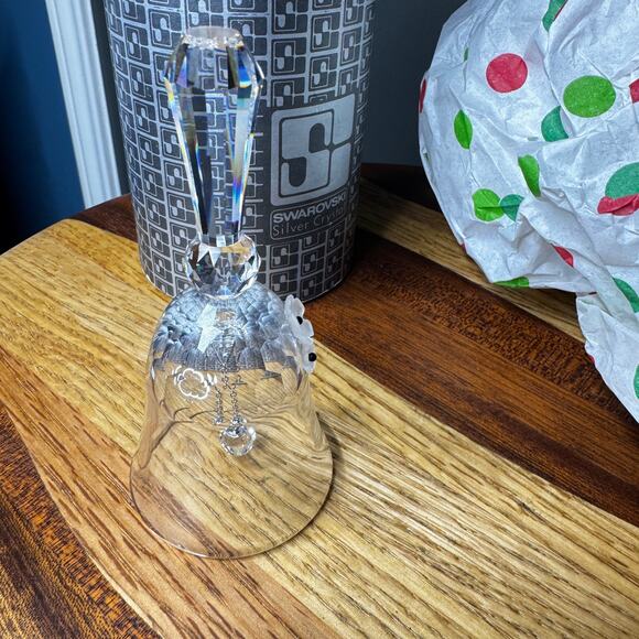 Swarovski Crystal Small Dinner Bell 7467NR039000 Wedding Flowers Collectible Box - Picture 1 of 9